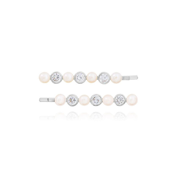 Joma Jewellery Happy Ever After Hair Slide Cz and Pearl - Gifteasy Online