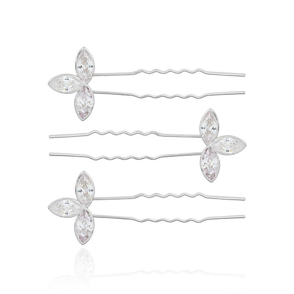 Joma Jewellery Hair Slide Cz Leaf Pins - Gifteasy Online