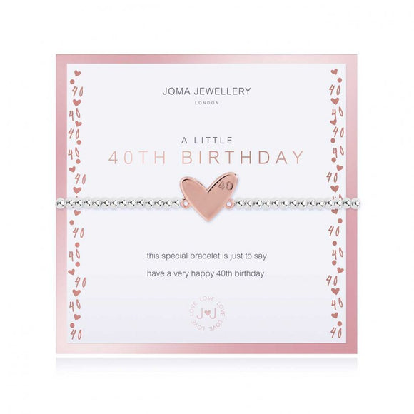 Joma Jewellery Beautifully Boxed A little Happy 40th Birthday - Gifteasy Online