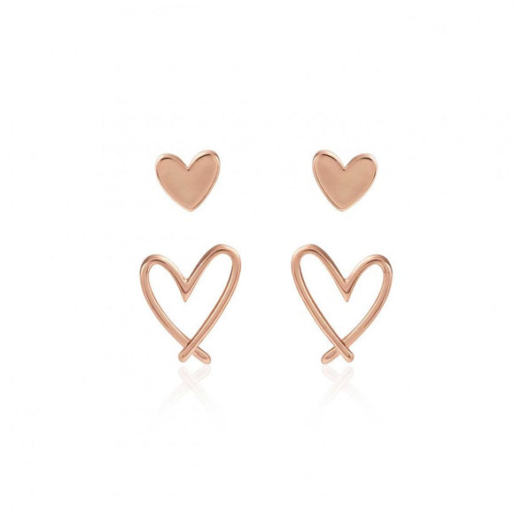 Joma Jewellery Florrie Heart Stud Earrings - Gifteasy Online