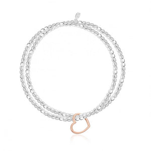 Joma Jewellery Lila Heart Double Strand Bracelet - Gifteasy Online