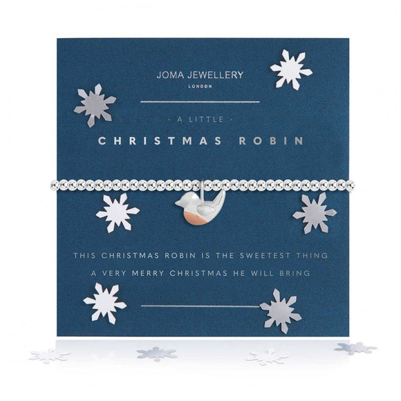 Joma Jewellery A Little  Christmas Robin Bracelet Snow Globe Design - Gifteasy Online