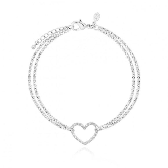 Joma Jewellery Leyla Silver Heart Bracelet - Gifteasy Online