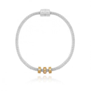 Joma Jewellery Halo Venetian Chain Pave Charm Two Tone Bracelet - Gifteasy Online