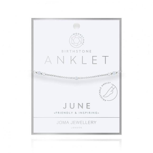 Joma Jewellery Birthstone Anklet June - Gifteasy Online