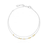 Joma Jewellery Two Tone Dainty Double Chain Anklet - Gifteasy Online