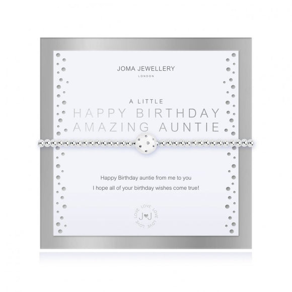 Joma Jewellery A little Happy Birthday Amazing Auntie Bracelet - Gifteasy Online