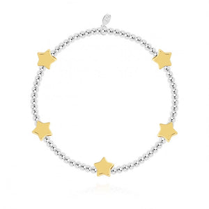 Joma Jewellery Stars Silver and Gold Bracelet Bar - Gifteasy Online