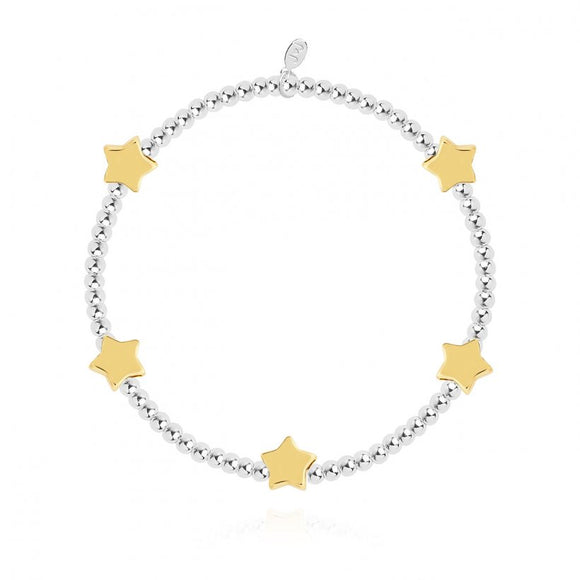 Joma Jewellery Stars Silver and Gold Bracelet Bar - Gifteasy Online