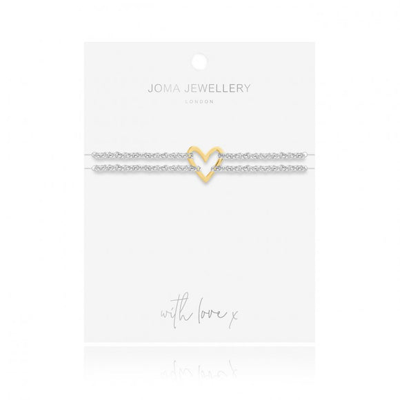 Joma Jewellery Lana | Hammered Heart Bracelet - Gifteasy Online