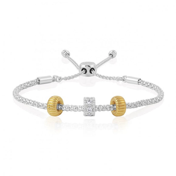 Joma Jewellery Halo | Silver and Gold Charm Bracelet - Gifteasy Online