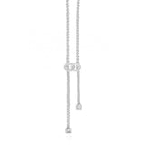 Joma Jewellery Halo | Silver Link Lariat Necklace - Gifteasy Online