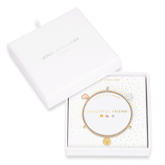 Joma Jewellery Life's A Charm Bracelet Beautiful Friend - Gifteasy Online