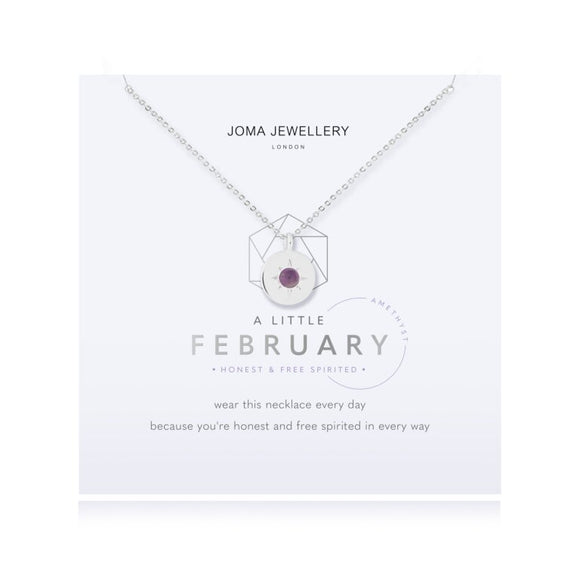 Joma Jewellery Birthstone Necklace February - Gifteasy Online