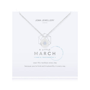 Joma Jewellery Birthstone Necklace March - Gifteasy Online