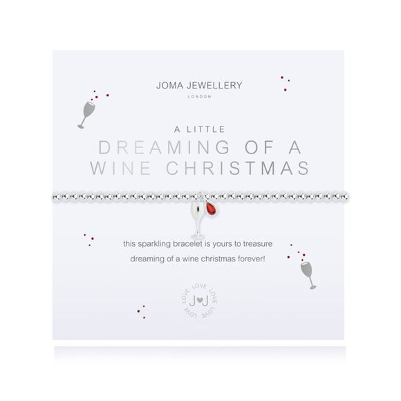 A little Dreaming Of A Wine Christmas  Bracelet By Joma Jewellery - Gifteasy Online