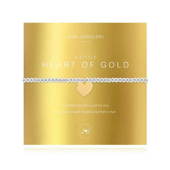 A Little Heart Of Gold Bracelet Silver Plated By Joma Jewellery - Gifteasy Online