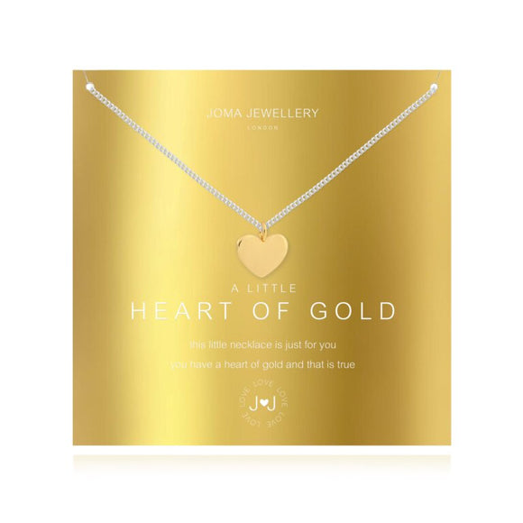 A Little Heart Of Gold Necklace Silver Plated By Joma Jewellery - Gifteasy Online