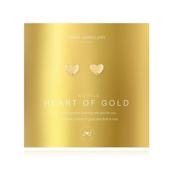 A Little Heart Of Gold Earrings Silver Plated By Joma Jewellery - Gifteasy Online