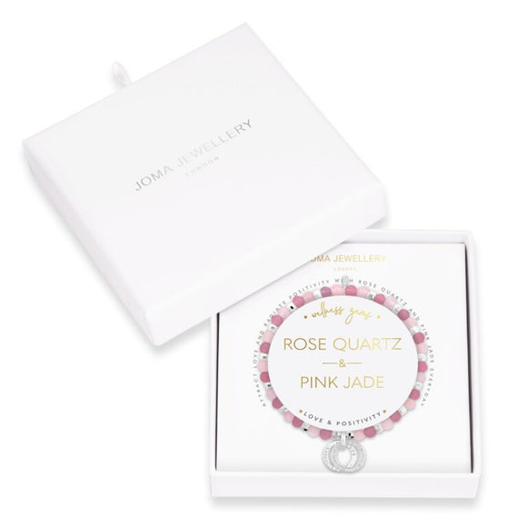 Joma Jewellery Wellness Gems Pink Jade and Rose Quartz Bracelet - Gifteasy Online