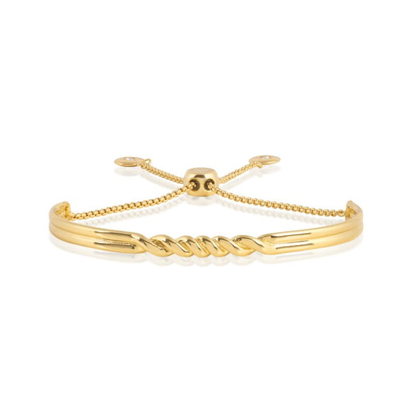 Joma Jewellery   Bracelet Bar Twist Bangle Gold - Gifteasy Online