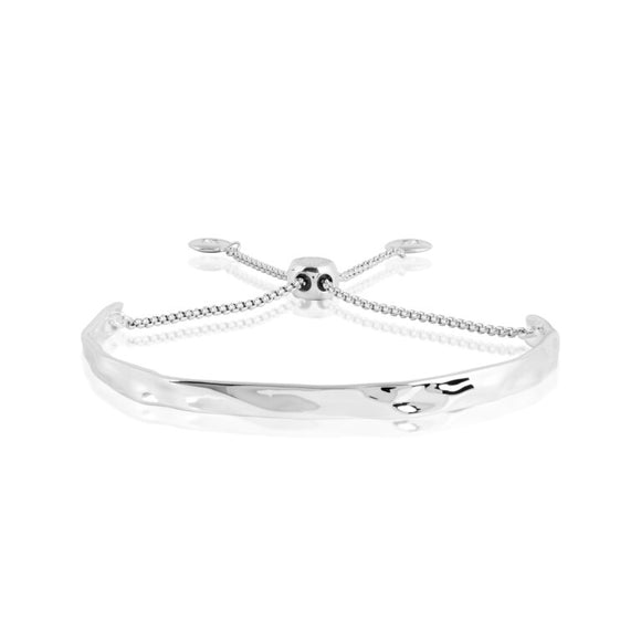 Joma Jewellery   Bracelet Bar Hammered Bangle Silver - Gifteasy Online