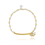 Joma Jewellery   Bracelet Bar Be Happy be Bright Bee You Bracelet Silver and Gold - Gifteasy Online