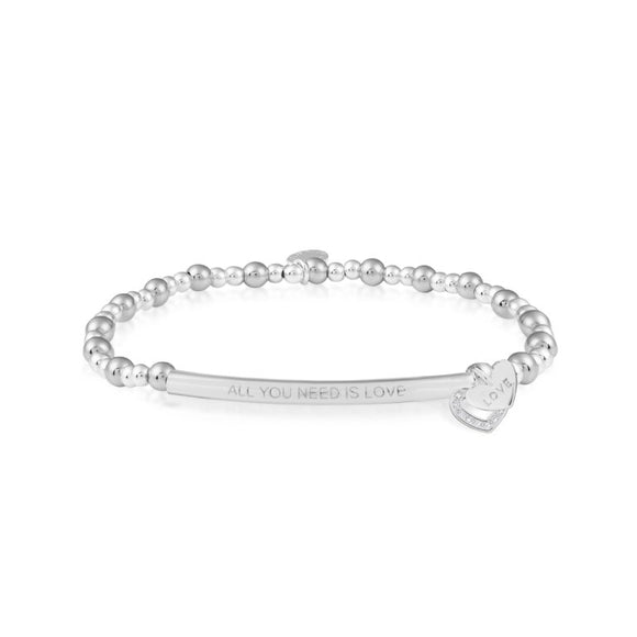 Joma Jewellery   Bracelet Bar All You Need Is Love Bracelet Silver - Gifteasy Online