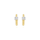 Joma Jewellery  Statement Earrings Pave Detail Hoop Earrings Silver and Gold - Gifteasy Online