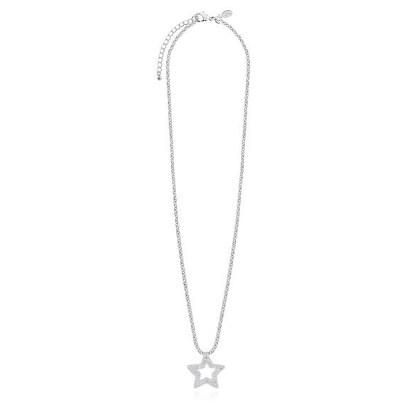 Joma Jewellery   Lucia Lustre STAR Organic Pave Necklace Silver - Gifteasy Online
