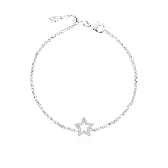 Joma Jewellery  Lucia Lustre STAR Organic Pave Bracelet Silver - Gifteasy Online