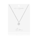 Joma Jewellery  Darcey Heart Disc Pendant Silver - Gifteasy Online