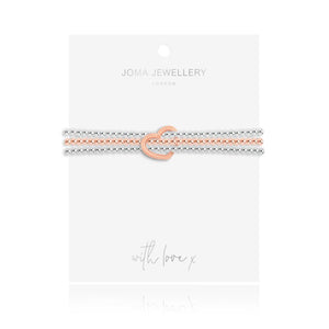 Joma Jewellery  Lila Heart Bracelet Silver and Rose Gold - Gifteasy Online