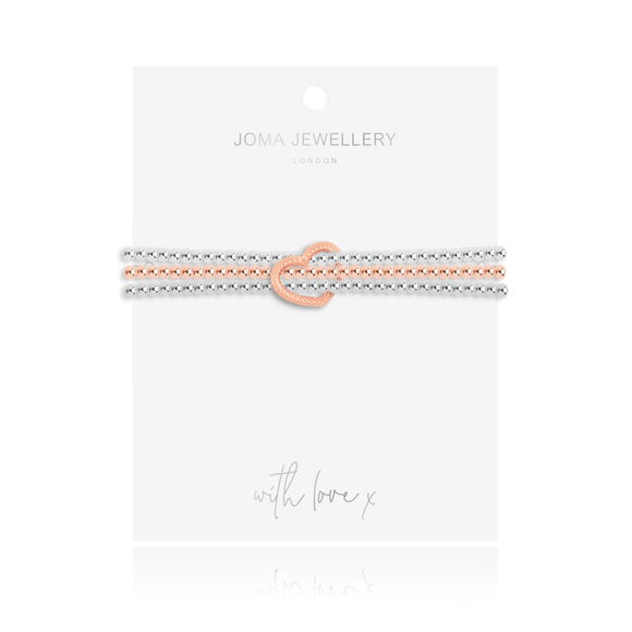 Joma Jewellery  Lila Heart Bracelet Silver and Rose Gold - Gifteasy Online