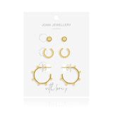 Joma Jewellery Earrings Tahlia Hoop Cuff Pack in Gold - Gifteasy Online