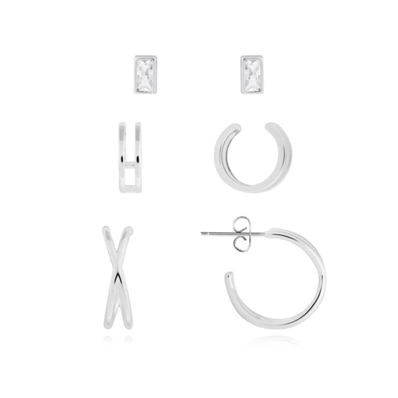 Joma Jewellery Earrings Tahlia Trio Gem Earrings Cuff Pack - Gifteasy Online