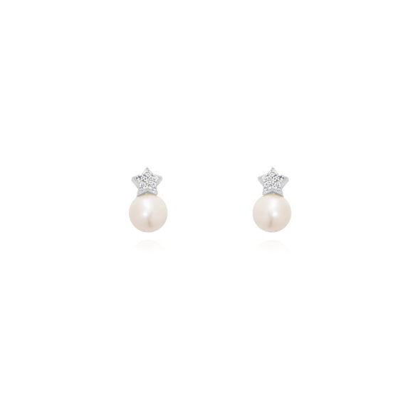 Joma Jewellery Earrings Perla Pave Pearl Earrings - Gifteasy Online