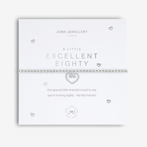 A Little Excellent Eighty Birthday Bracelet By Joma Jewellery - Gifteasy Online