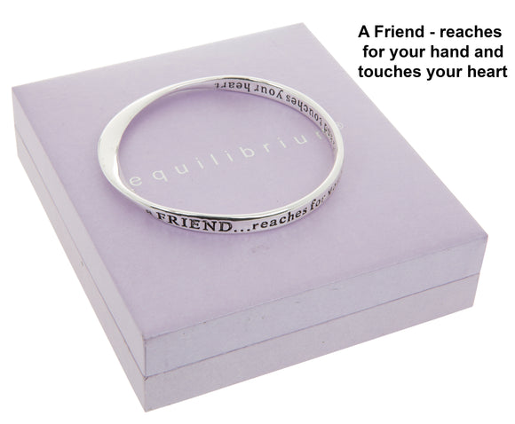 Equilibrium Friend Silver Plated Bangle 