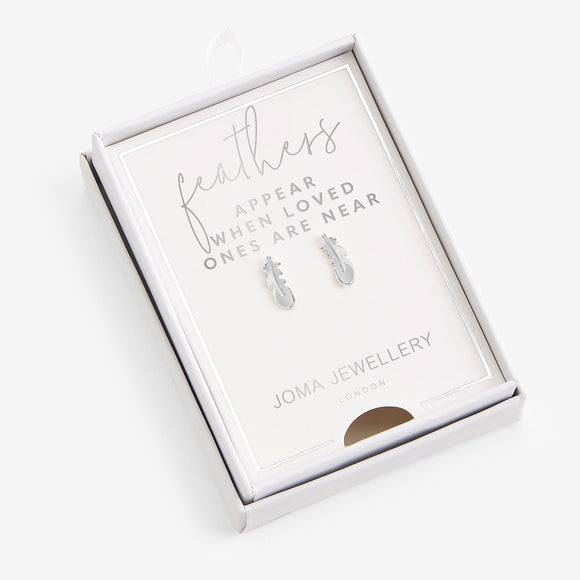 Joma Jewellery Treasure the Little Things  Feathers Appear When Loved Ones Are Near Earrings - Gifteasy Online