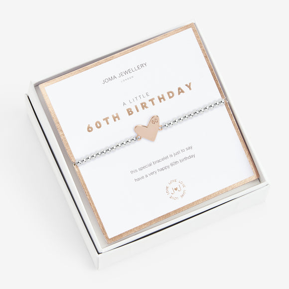 Joma Jewellery Beautifully Boxed A little Happy 60th  Birthday Bracelet - Gifteasy Online