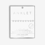 Joma Jewellery Anklet Heart Chain Silver - Gifteasy Online