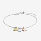 Joma Jewellery Anklet Three Tone Stars - Gifteasy Online