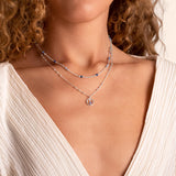 Joma Jewellery Bohemia Blue Lace Agate Necklace - Gifteasy Online