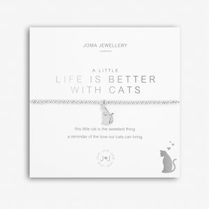 A Little  'Life Is Better With Cats'  Bracelet By Joma Jewellery - Gifteasy Online