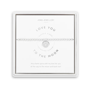 Spinning Boxed A Little 'Love You To The Moon And Back' Bracelet by Joma Jewellery - Gifteasy Online