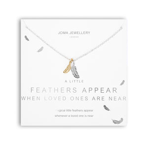 A Little 'Feathers Appear When Loved Ones Are Near' Necklace By Joma Jewellery - Gifteasy Online