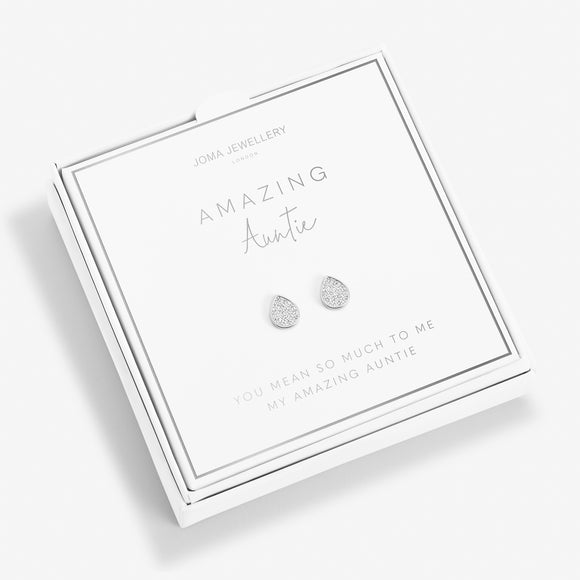 Beautifully Boxed A Little 'Amazing Auntie' Earrings  by Joma Jewellery - Gifteasy Online
