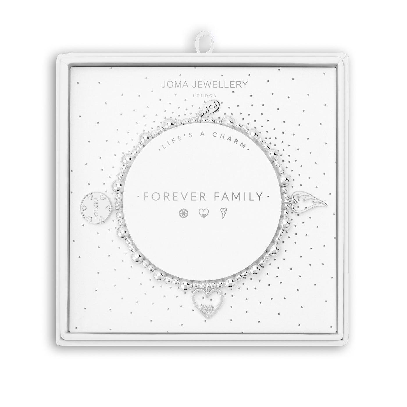 Family is Forever White Bracelet - Jewelry by Bretta