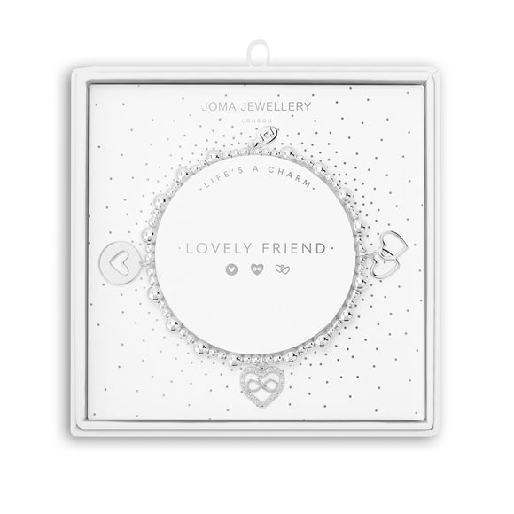 Joma Jewellery Life's A Charm Bracelet 'Lovely Friend' - Gifteasy Online
